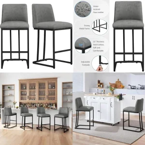 Counter Height Leather Bar Stools